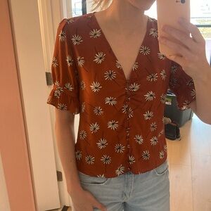Madewell Silk Floral Blouse